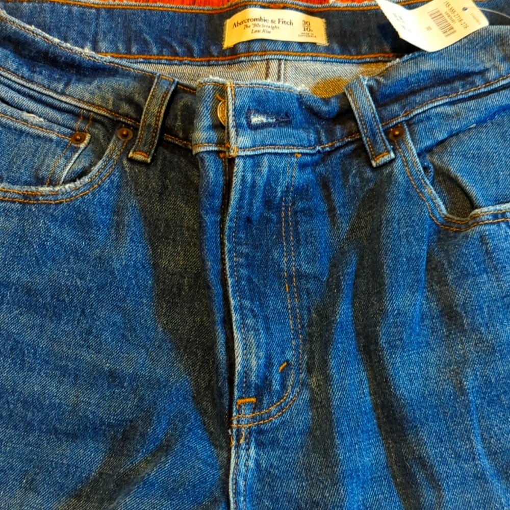 Abercrombie 90s straight real jeans new with tags